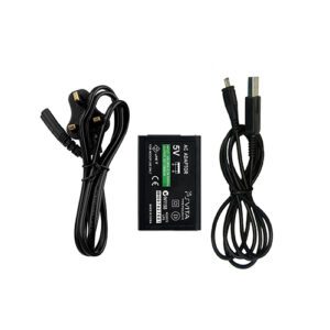 PS Vita 2000 Wall Charger PSU Power Brick UK 3 Pin Charging Plug Black