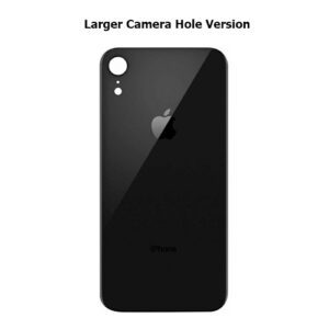 iPhone XR 8 SE2 Back Glass Cover Back Battery Door Installed Adhesive Black